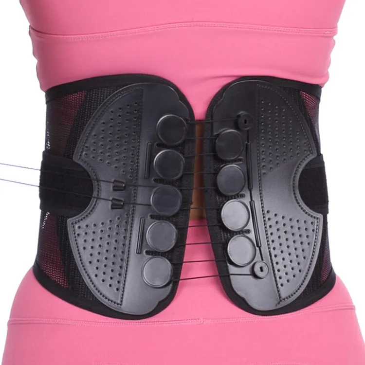 Adjustable Breathable Mesh Lumbar Support Belt, Specification: L(Black)