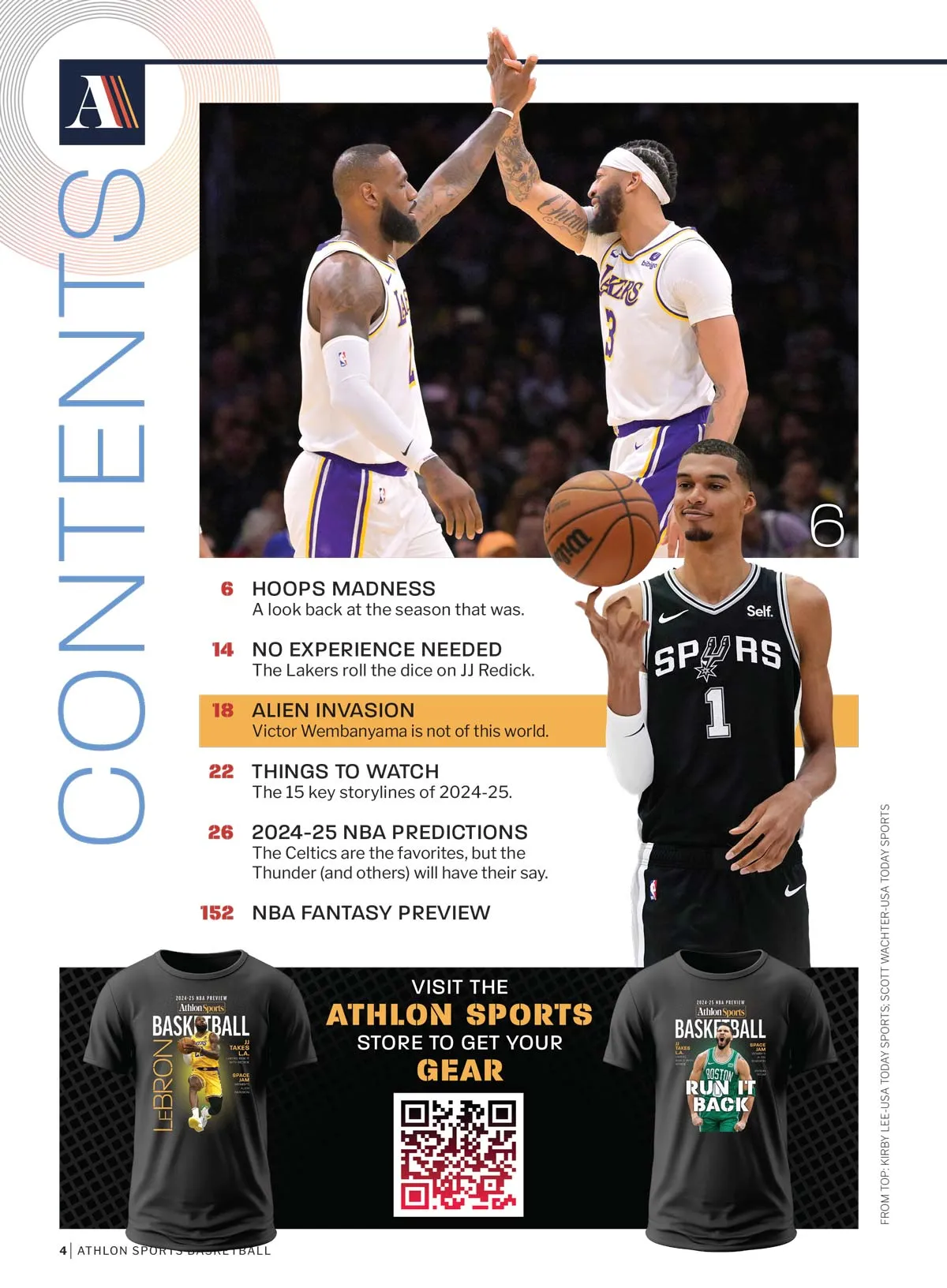 Athlon Sports - 2024-25 NBA Preview: 15 Key Storylines, Lakers JJ Redick Gamble, Wemby's Alien Invasion, In-Depth Conference Previews, Bold Predictions, Fantasy Guide, Lebron James, Steph Curry & More