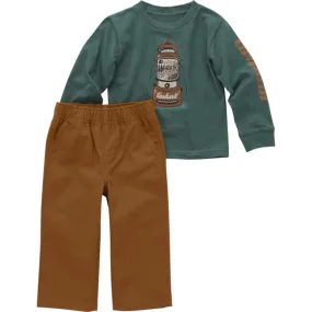 Baby Boys' 2-Piece Long Sleeve T-Shirt & Canvas Pant Set CG8954