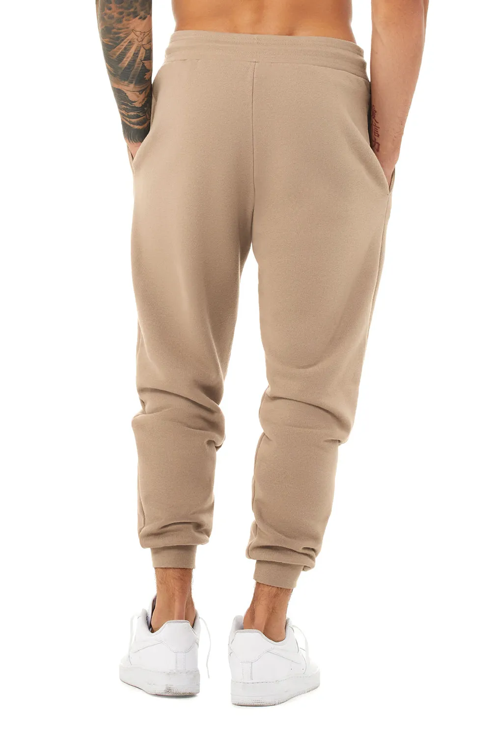 Bella   Canvas Mens Jogger Sweatpants w/ Pockets - Tan