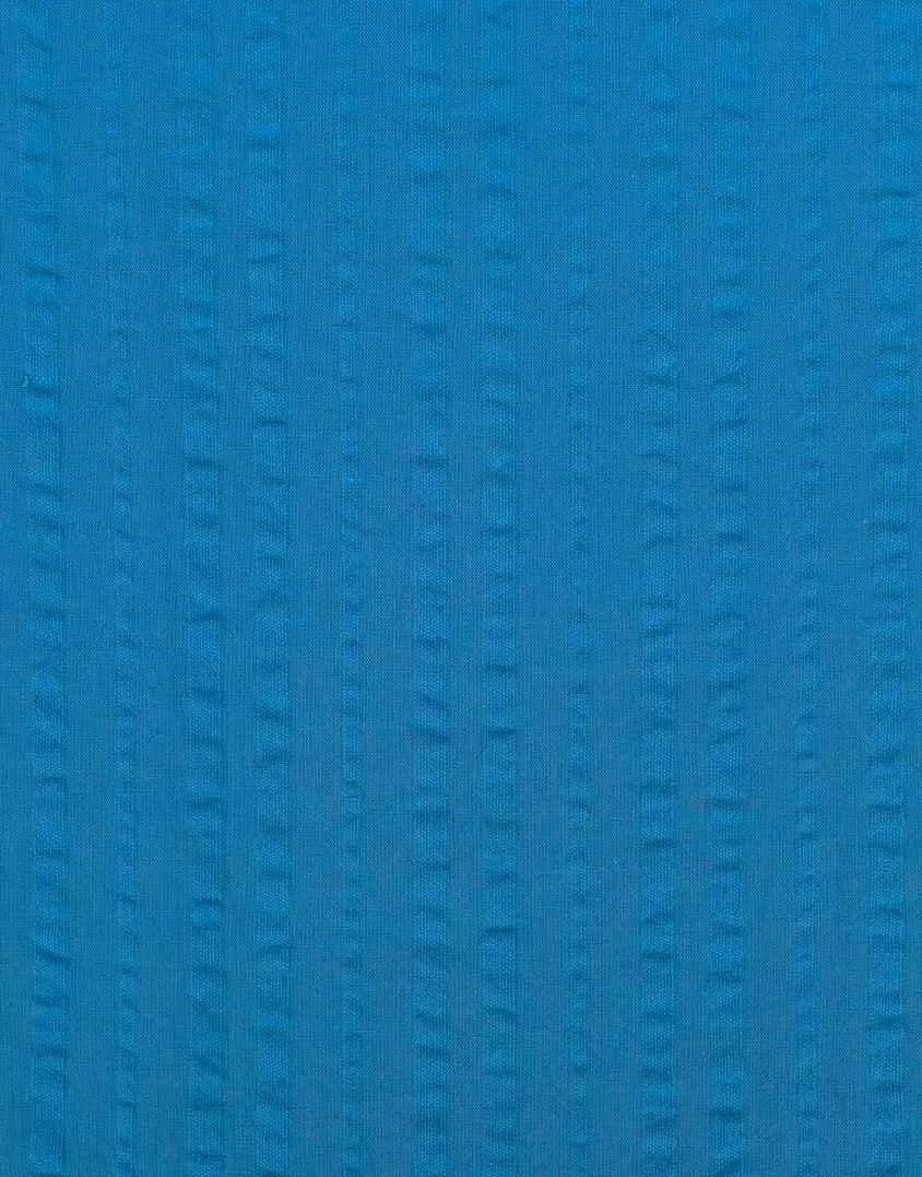 Cobalt Blue Ribbon Seersucker Cotton Fabric