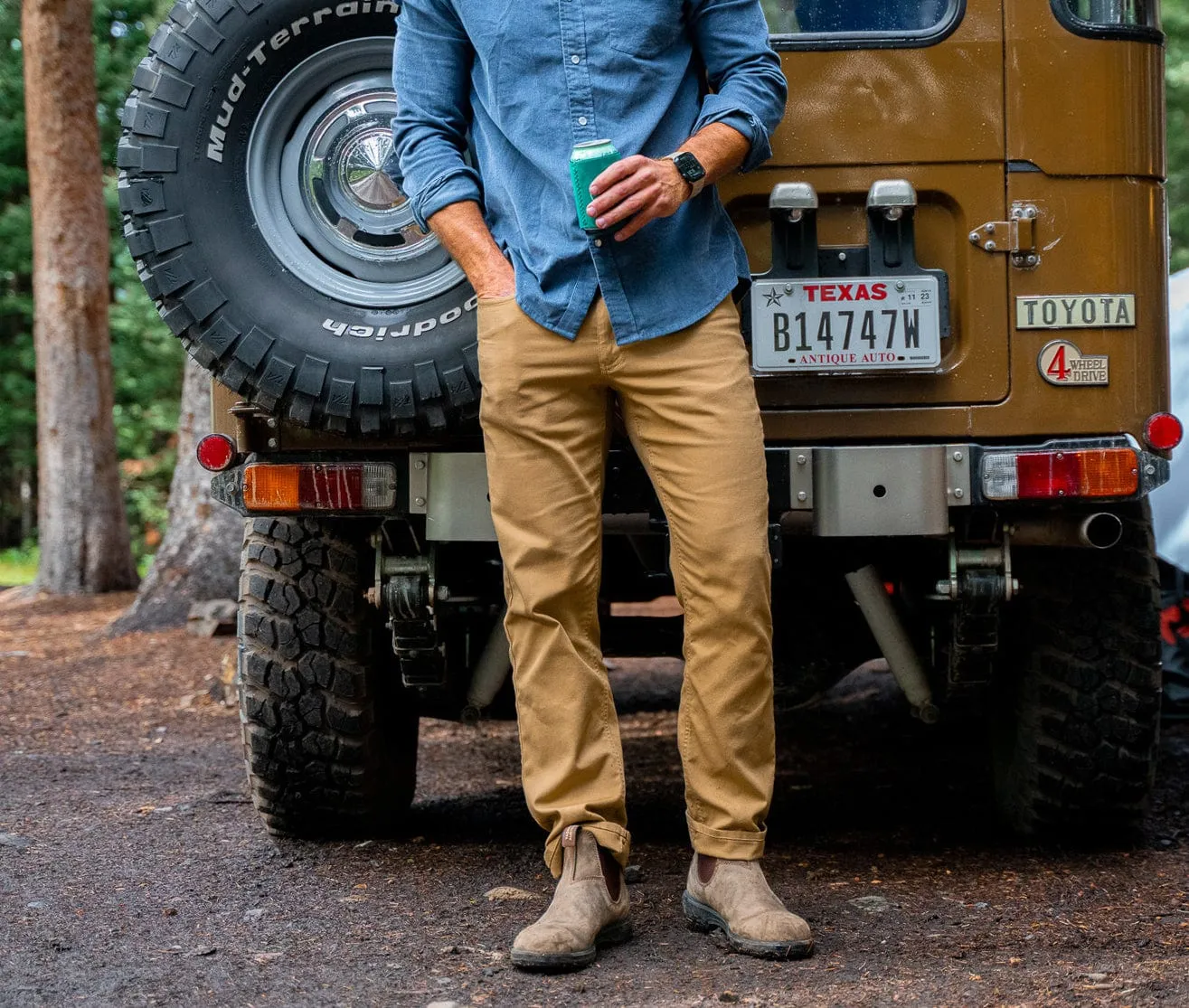 Comfort Canvas Pants - Camel