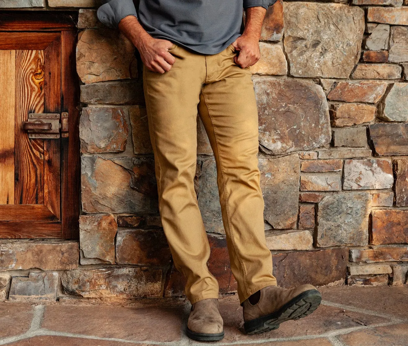 Comfort Canvas Pants - Camel