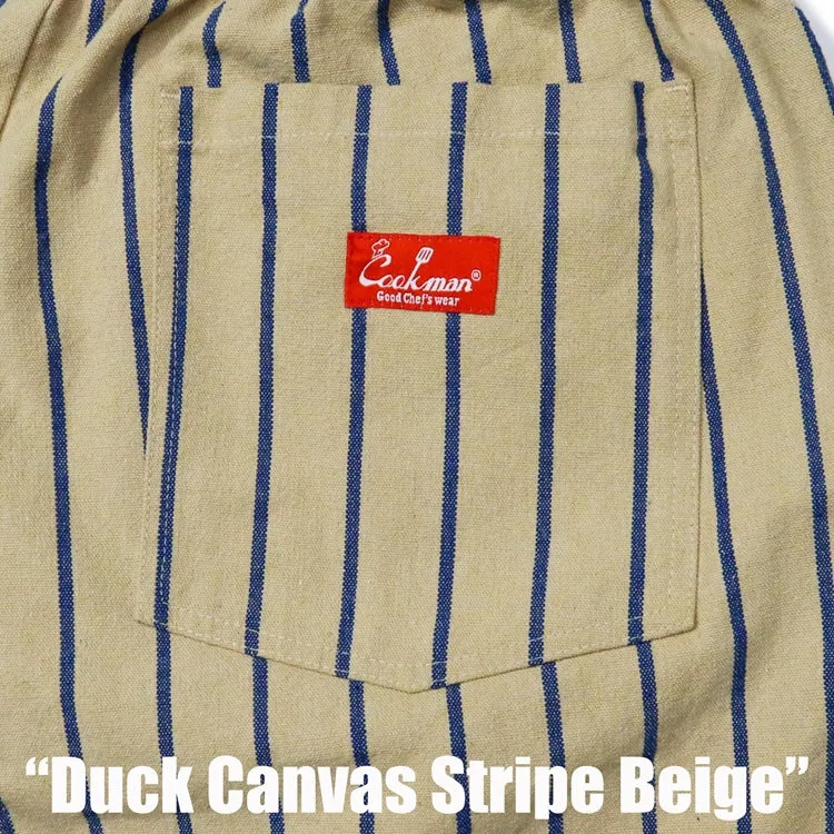 Cookman Chef Pants - Duck Canvas Stripe : Beige