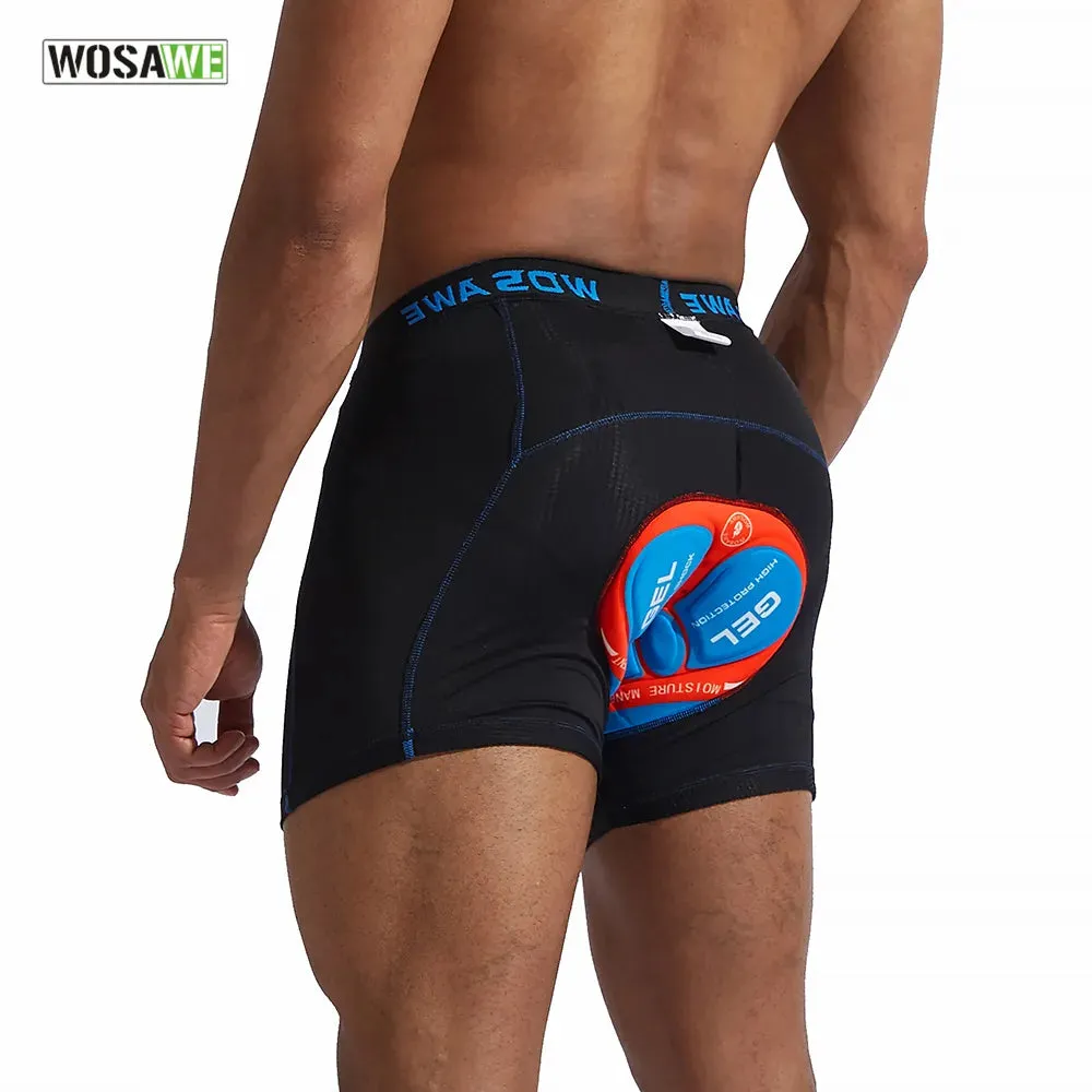 Cycling Underwear Men Cycling Under Shorts Breathable Bicycle Underpant Shockproof MTB Road Bike Riding Shorts GEL Pad