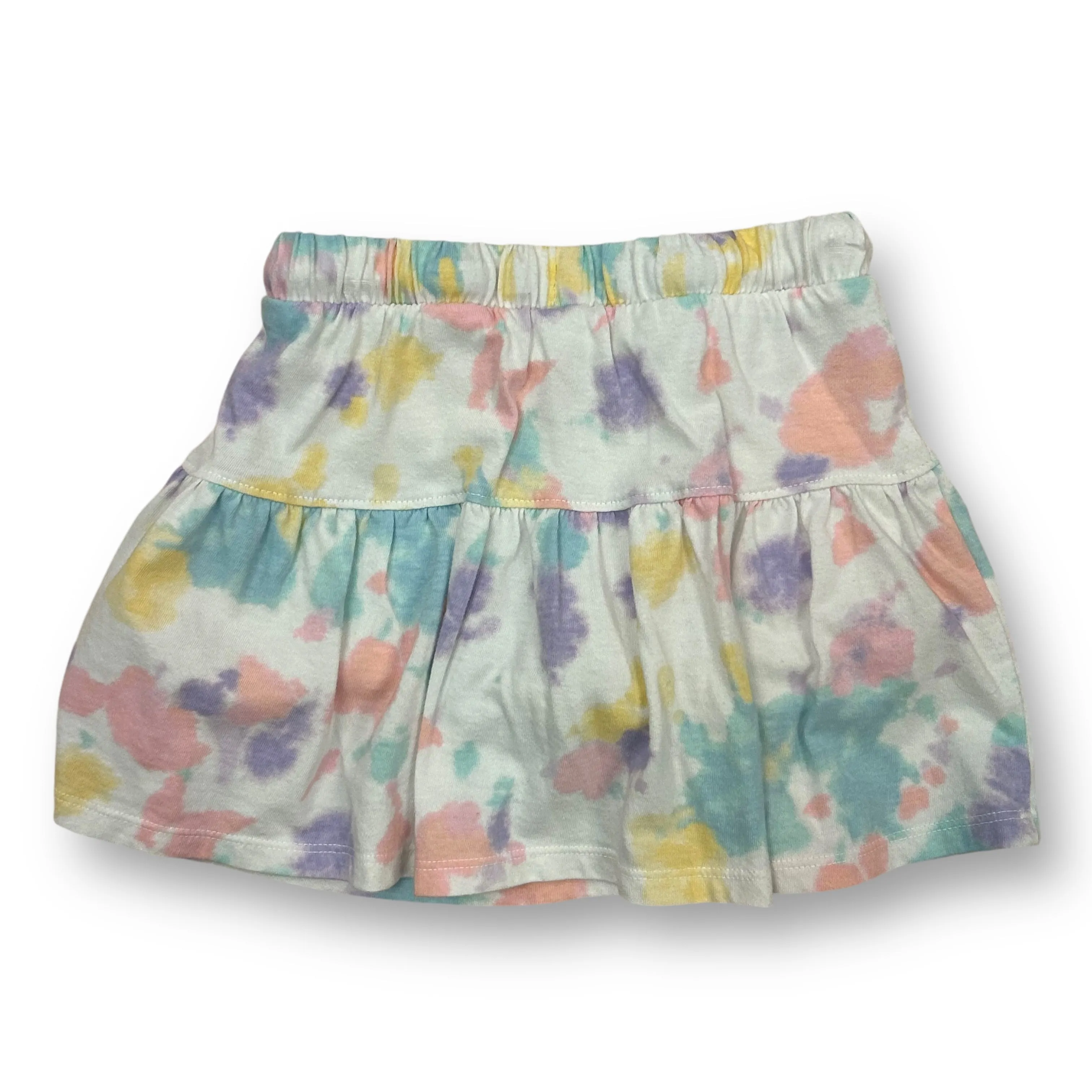 Girls Cat & Jack Size 4T Pastel Tie Dye Elastic Waist Cartwheel Skort