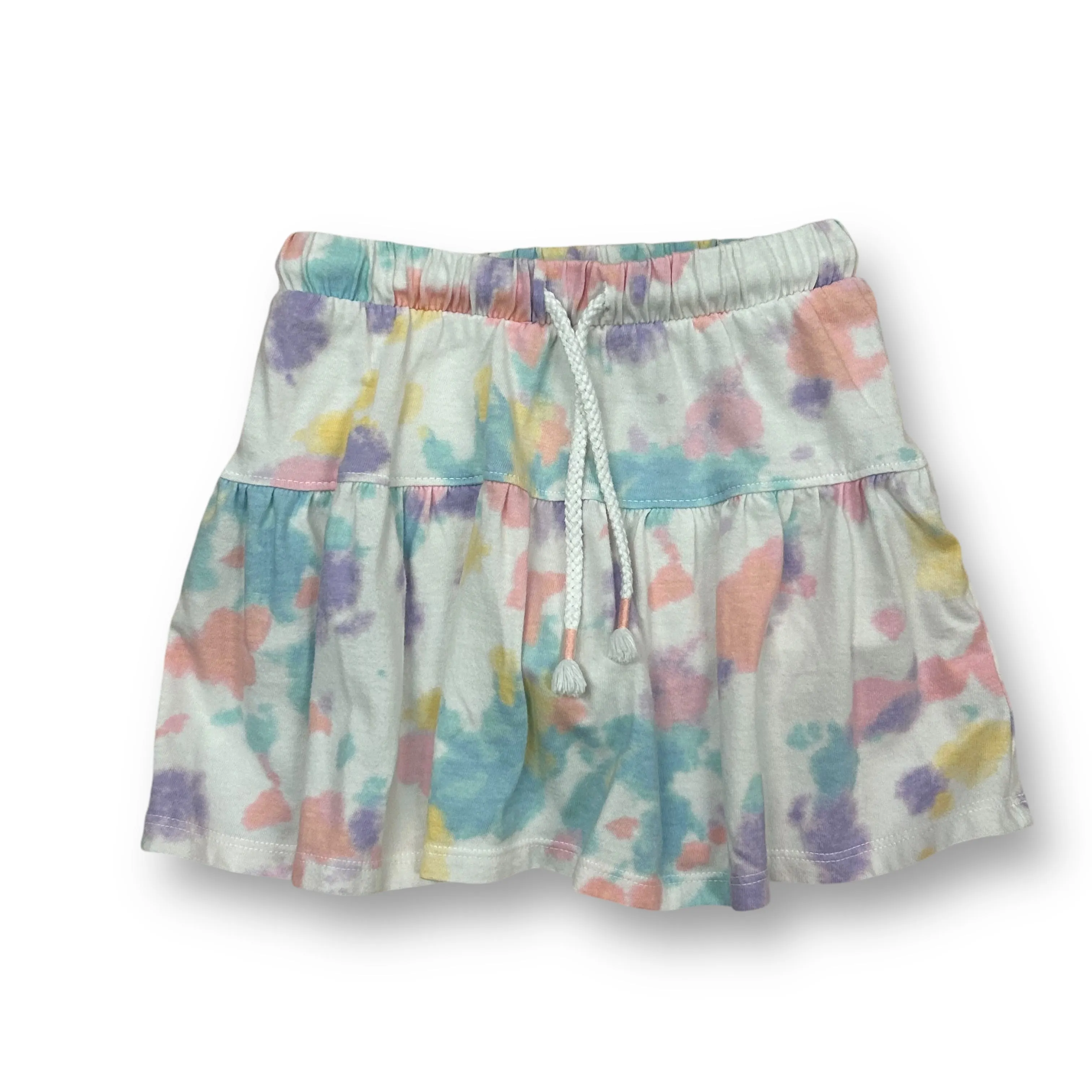 Girls Cat & Jack Size 4T Pastel Tie Dye Elastic Waist Cartwheel Skort