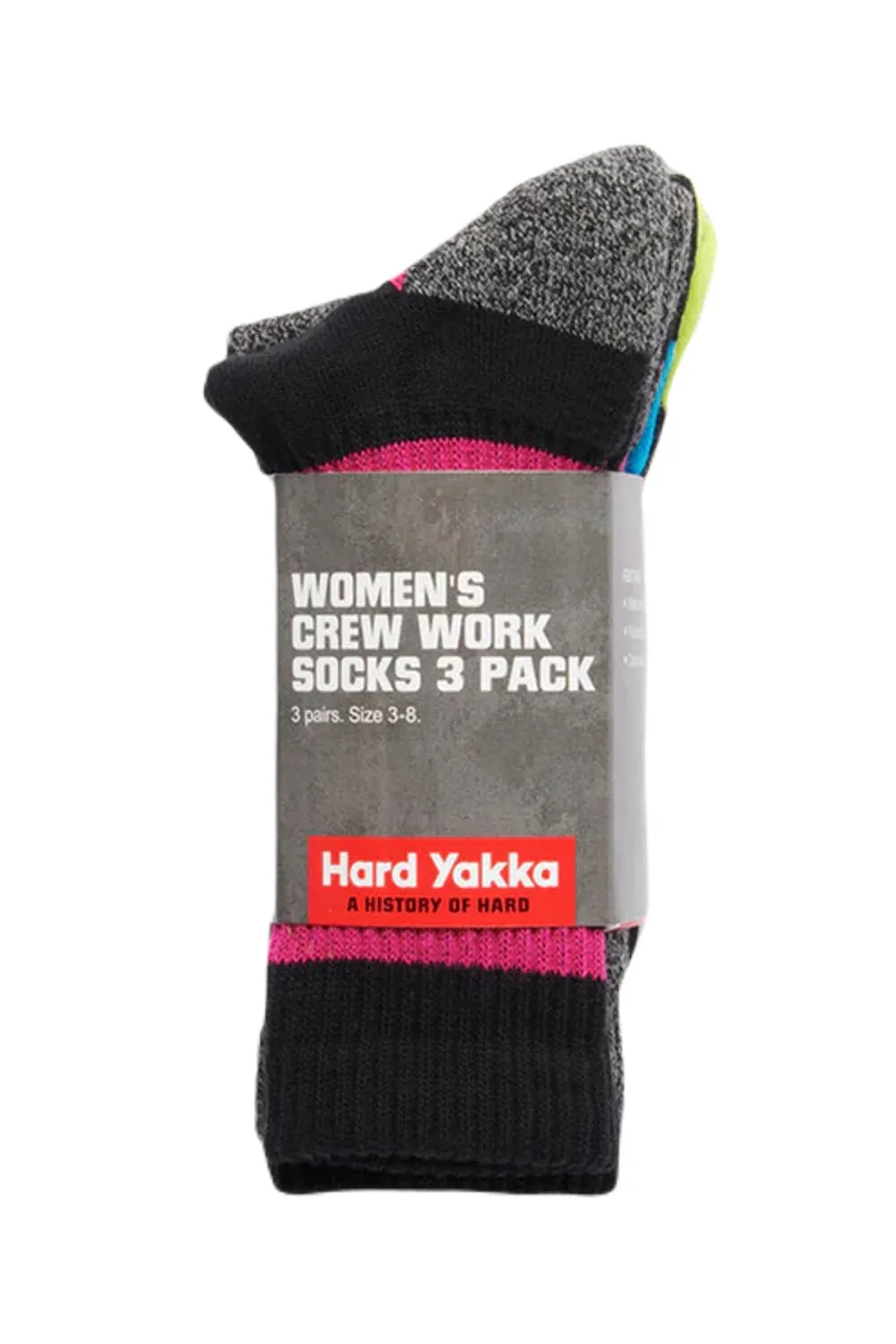 Hard Yakka Womens Crew Multi Pack Work Socks