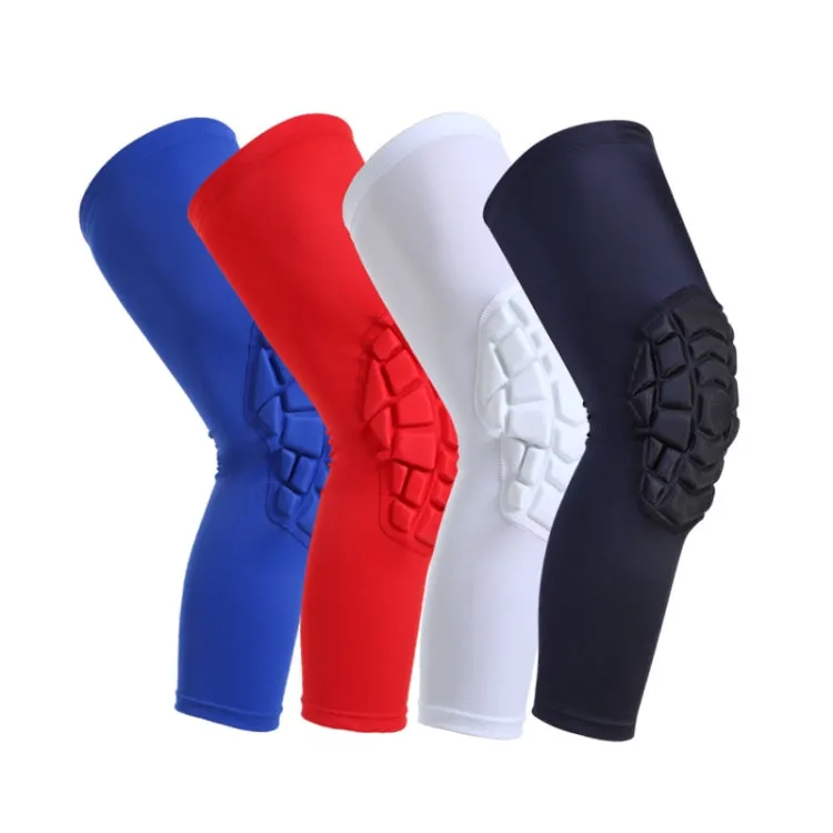 Hot Pressed Honeycomb Knee Pads Basketball Climbing Sports Knee Pads Protective Gear, Specification: S (Red)