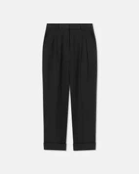 Katrine - Washed-Canvas Pants - Black