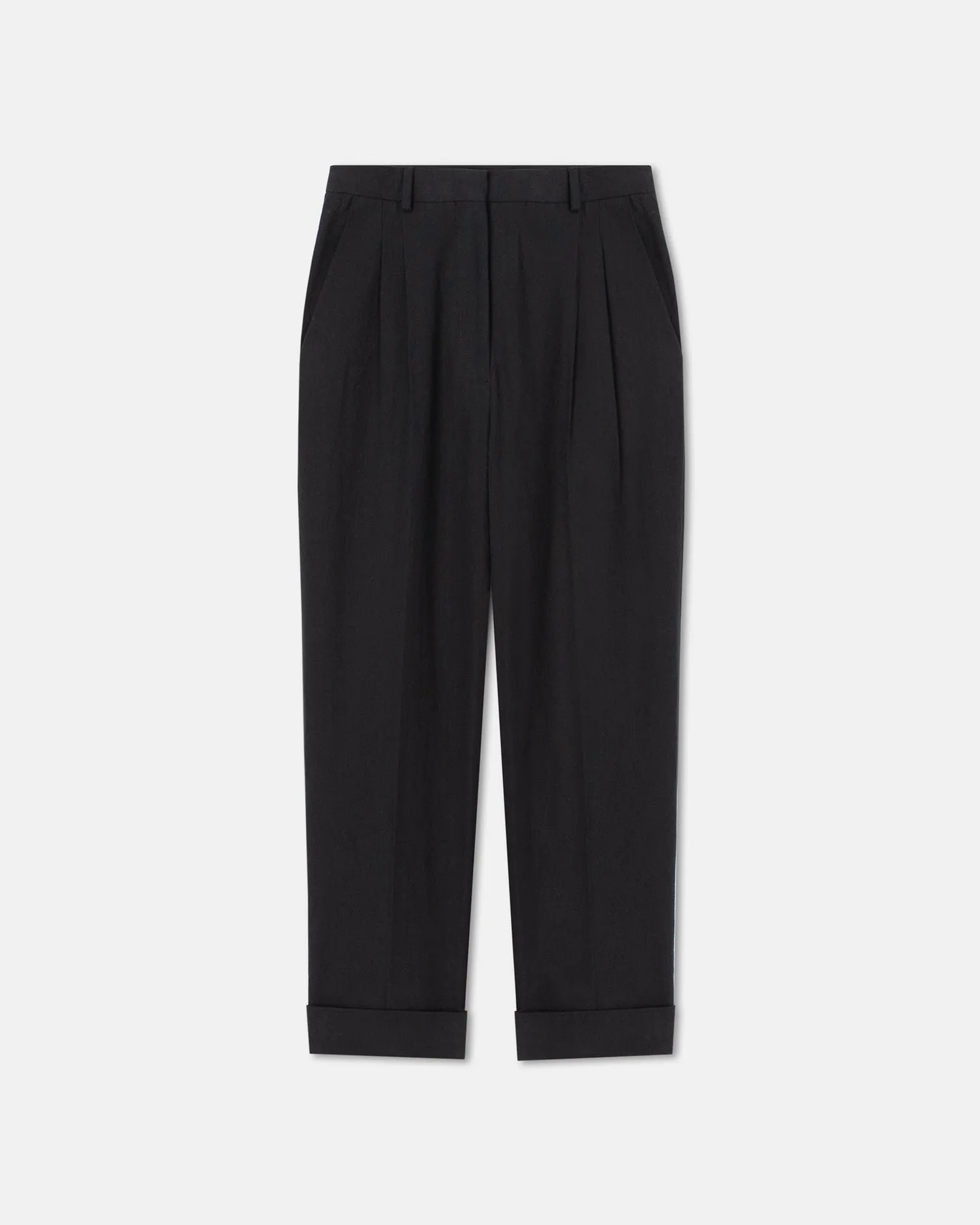 Katrine - Washed-Canvas Pants - Black