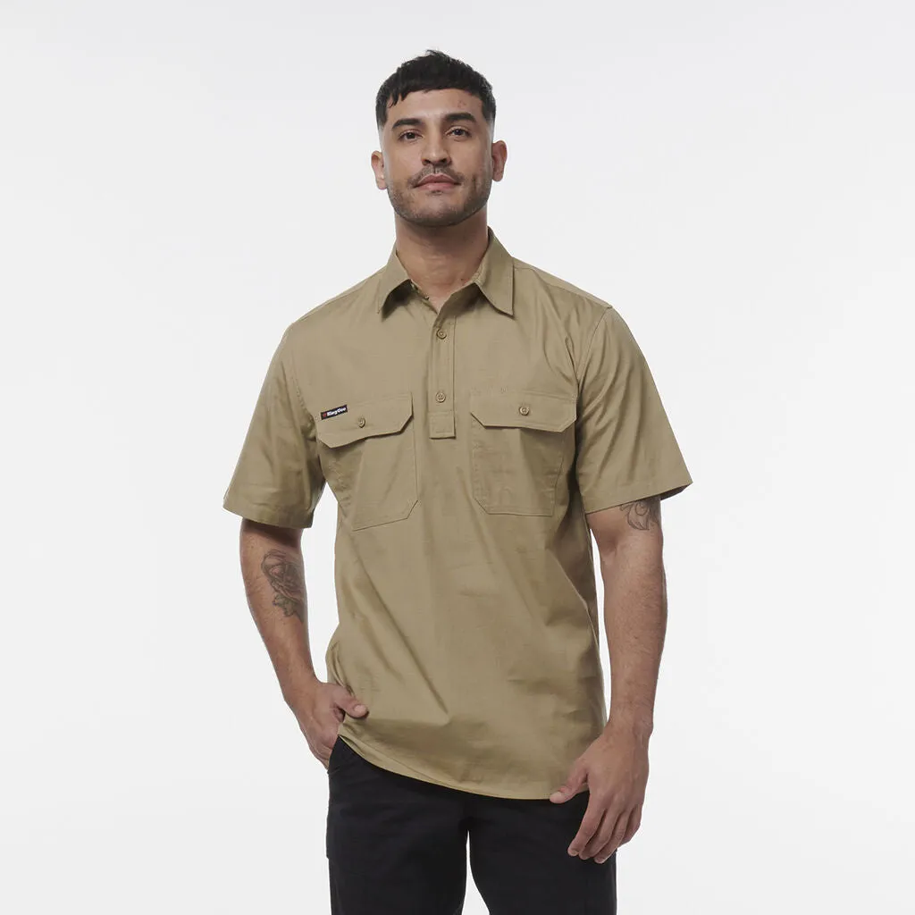 King Gee Workcool Vented Closed Front Shirt Short Sleeve (K14032)