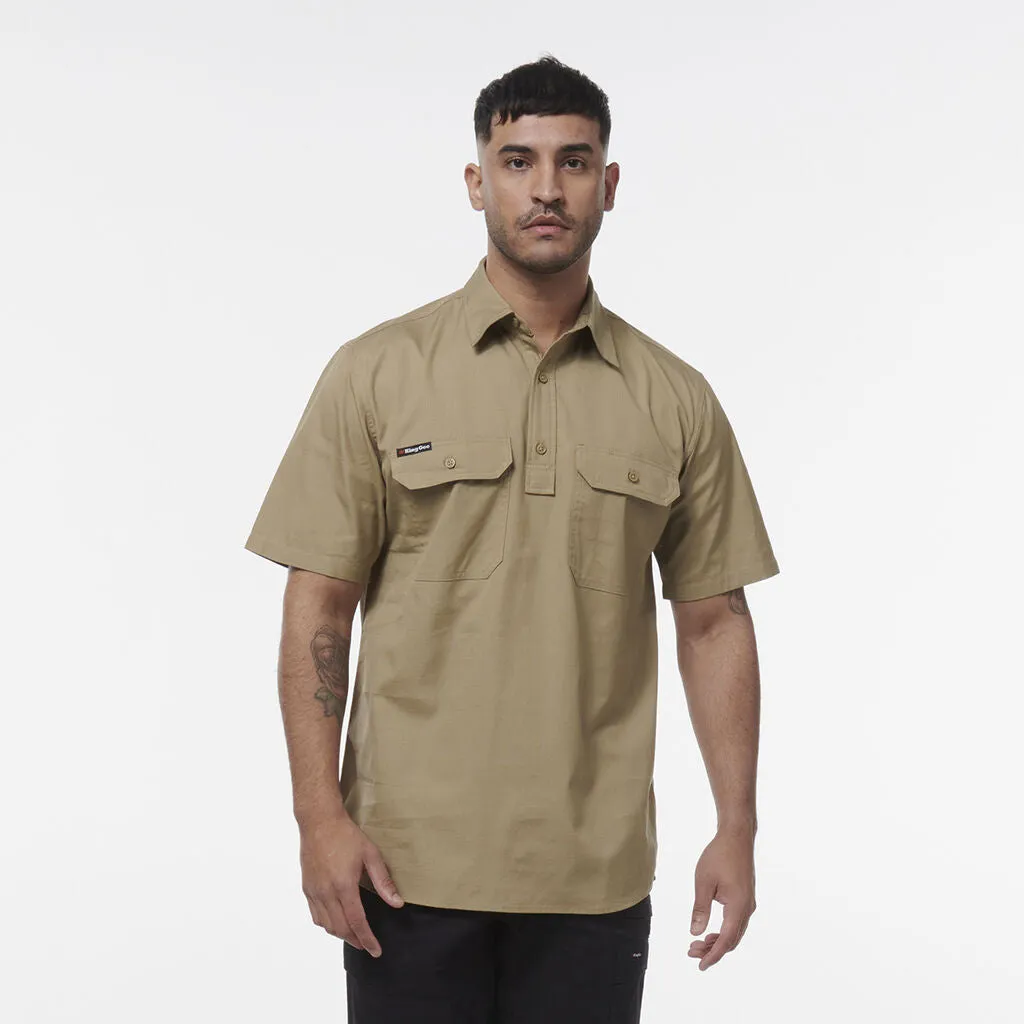 King Gee Workcool Vented Closed Front Shirt Short Sleeve (K14032)