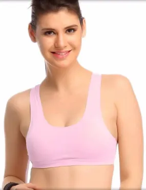 Padded Polyamide Sports Bra - Pink