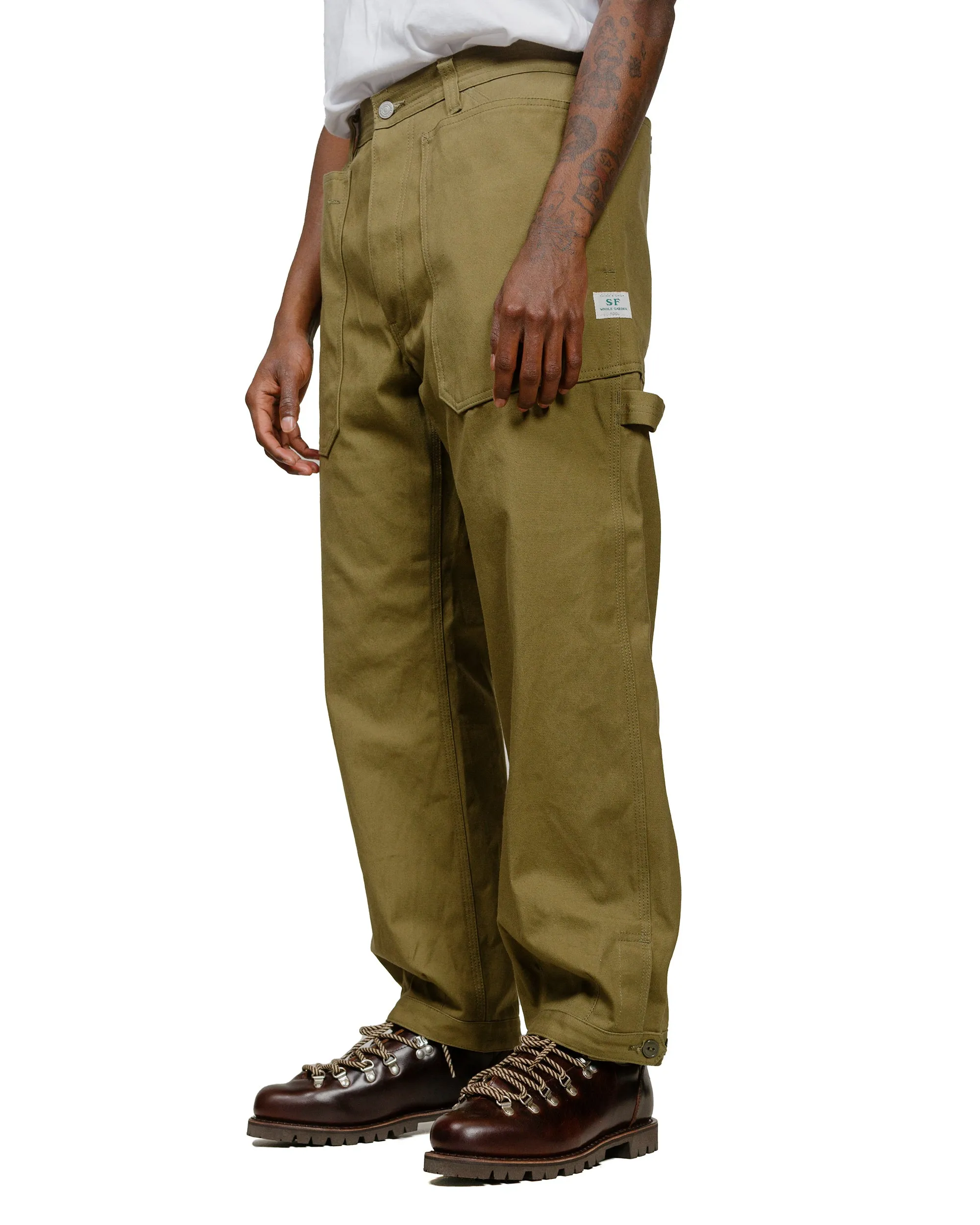 Sassafras Fall Leaf Gardener Pants 4/5 Canvas Olive