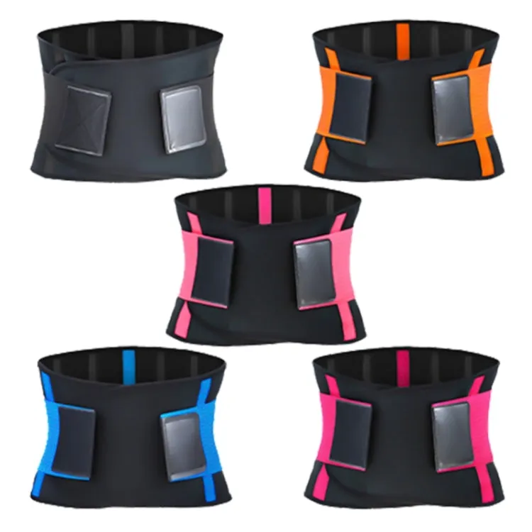 SBR Neoprene Sports Protective Gear Support Waist Protection Belt, Size:L(Orange)