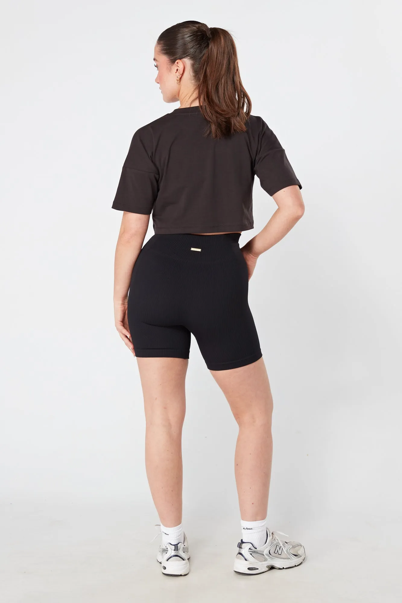 Twill Active Rib Cycle Short - BLACK