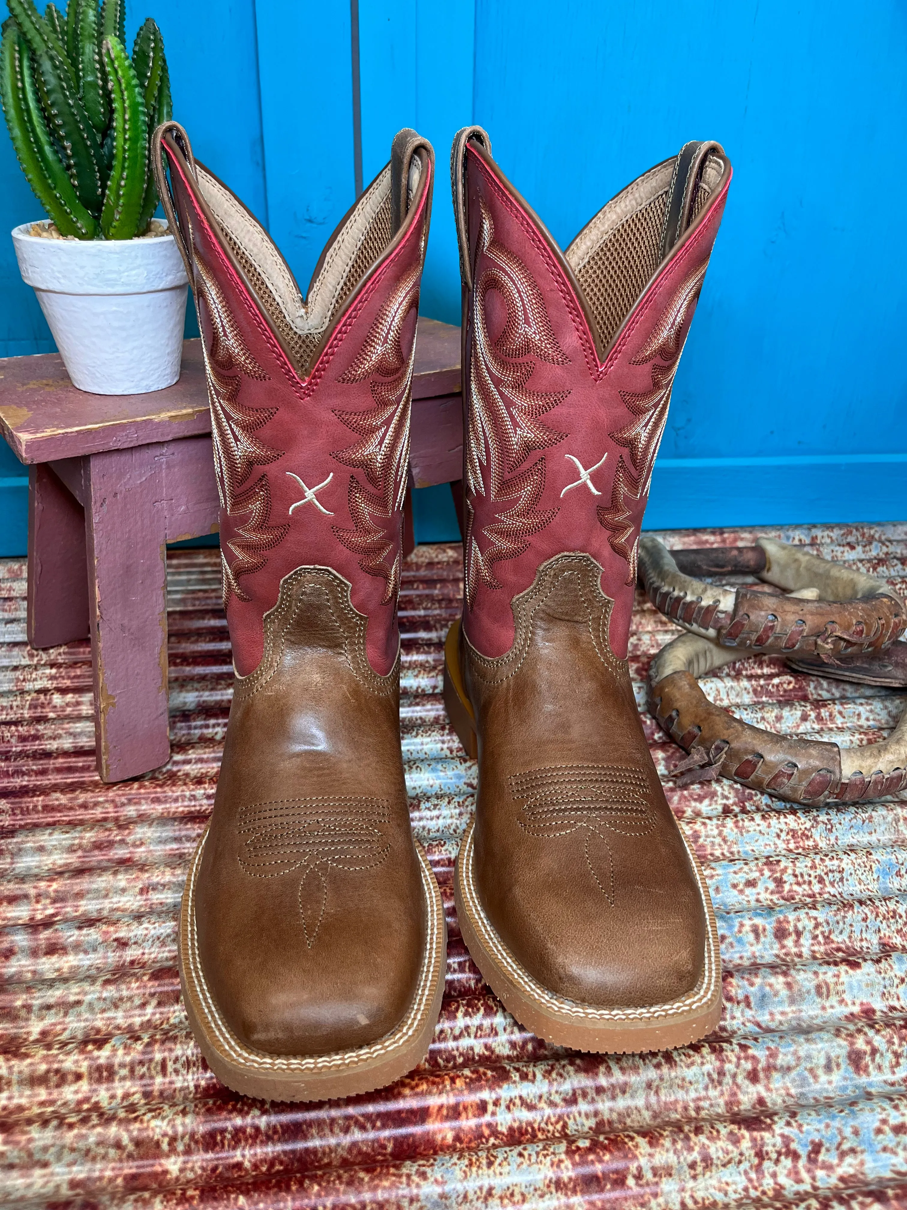 Twisted X Men's 11" Tech X Ginger & Burnt Sienna Cowboy Boots MXTR010