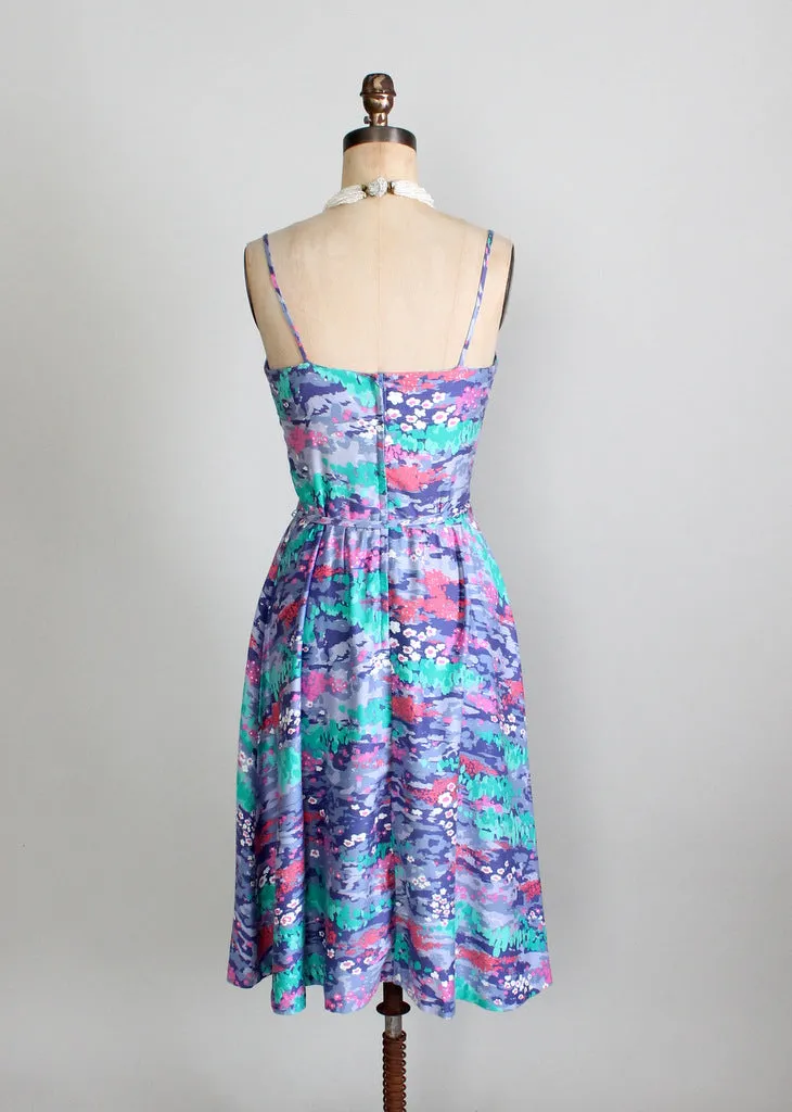 Vintage 1970s Malia Ruffle Neck Sundress