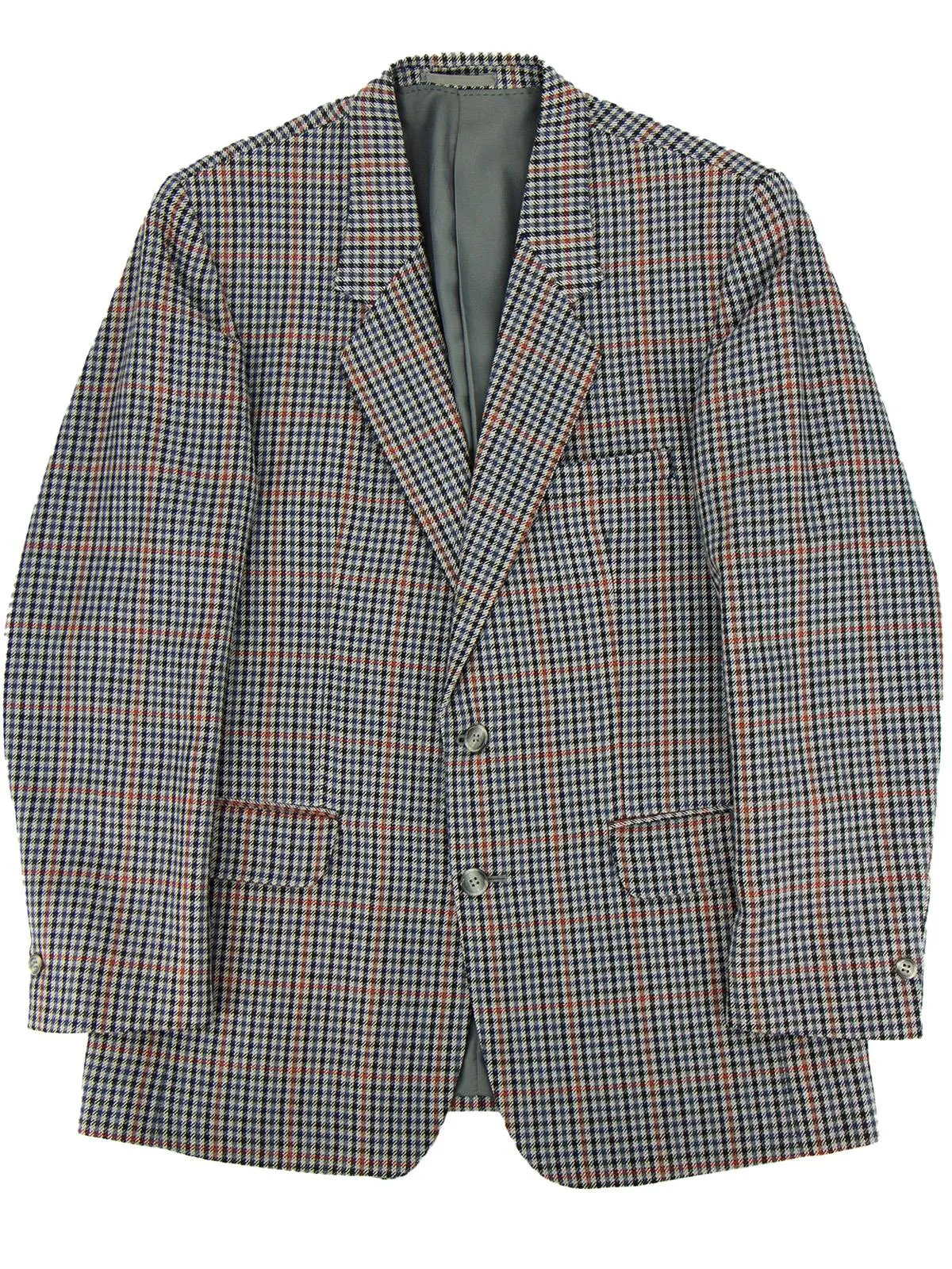 Vintage Grey Check Wool Jacket