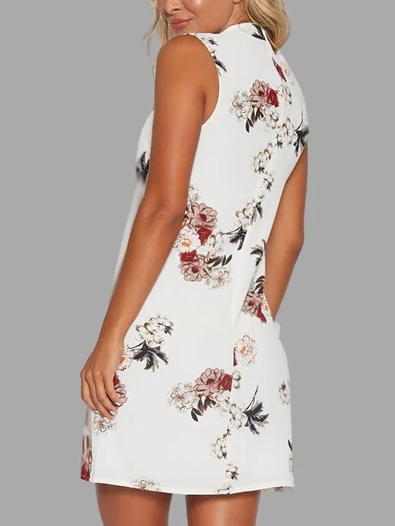 Wholesale Sleeveless Floral Print Dresses