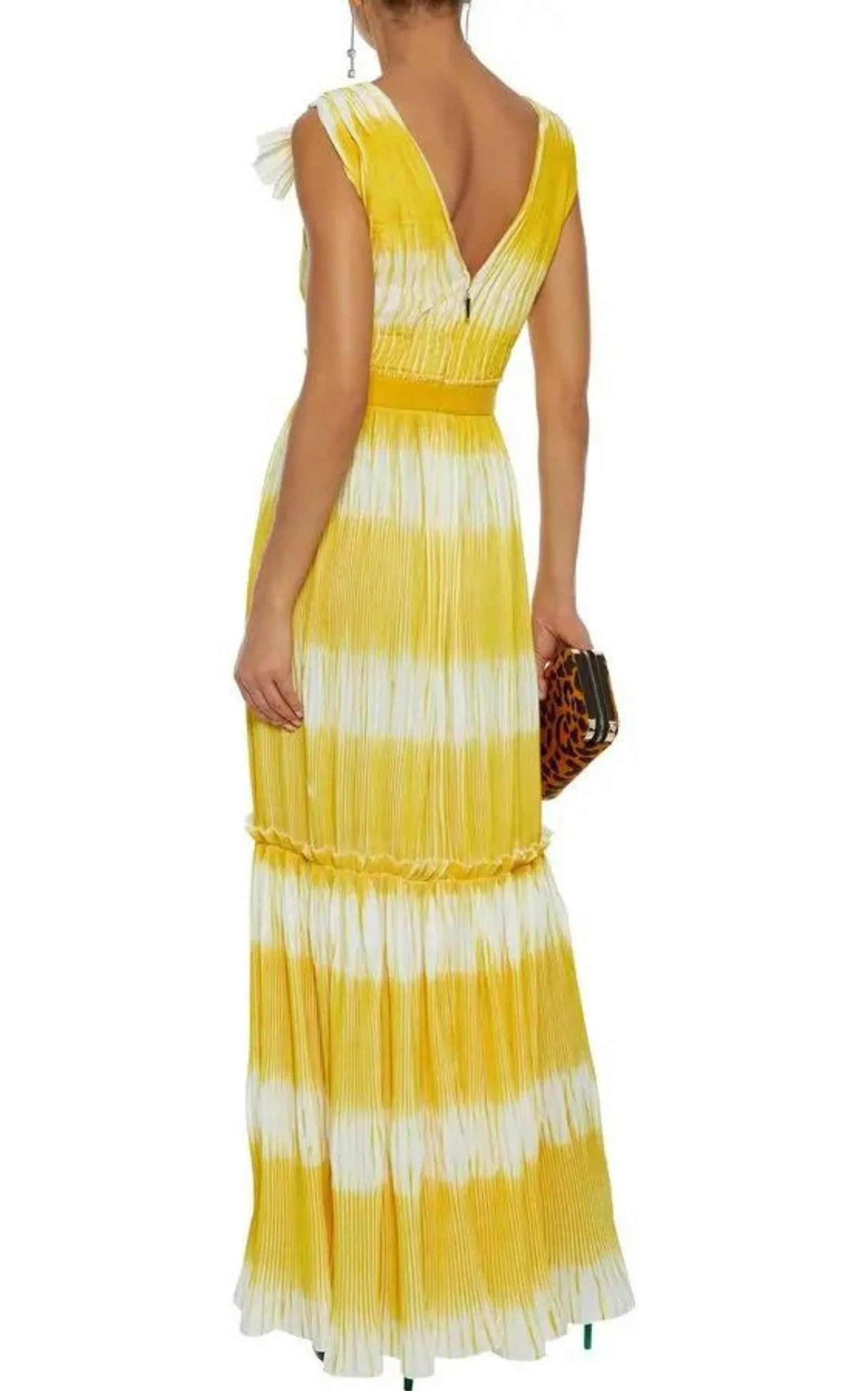 Yellow Tadia Plissé Dress